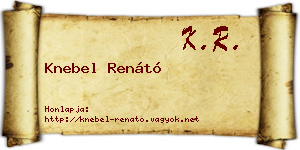 Knebel Renátó névjegykártya